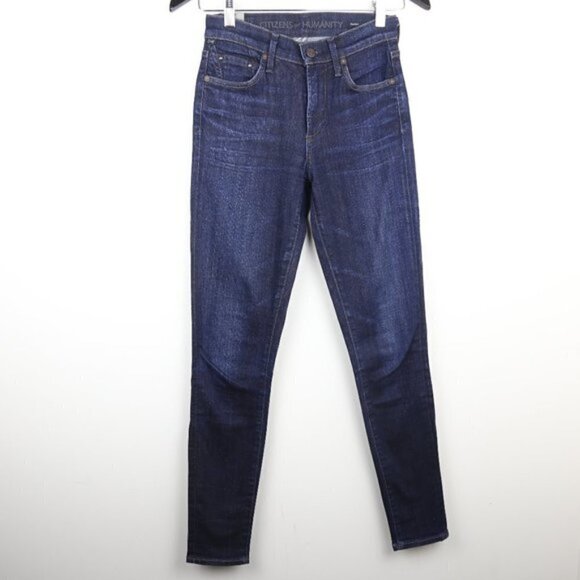 Citizens Of Humanity Denim - Citizens of Humanity Rocket High Rise Skinny Dark Wash Denim Jeans